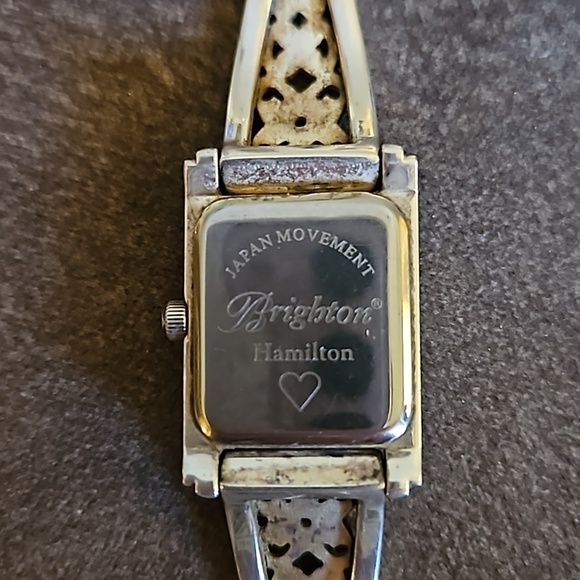 BRIGHTON Silver Plated Floral Rectangle Hamilton Watch main image 5
